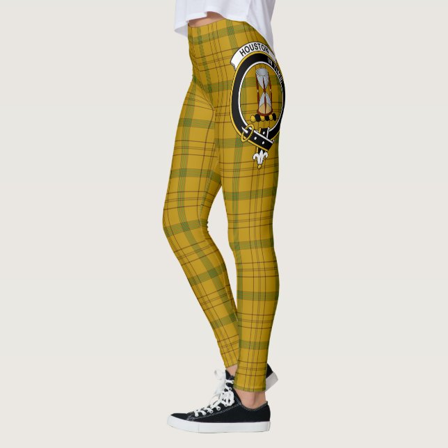 Ecosse Clan Houston Crest Tartan Femmes Leggings (Gauche)