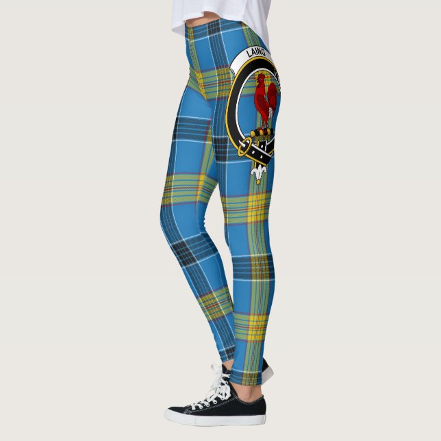 Ecosse Clan Laing Crest Tartan Femmes Leggings (Gauche)