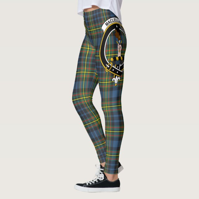 Ecosse Clan MacLellan Crest Tartan Femmes Legging (Gauche)
