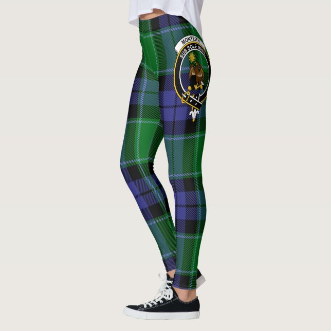 Ecosse Clan Monteith Crest Tartan Femmes Leggings (Gauche)