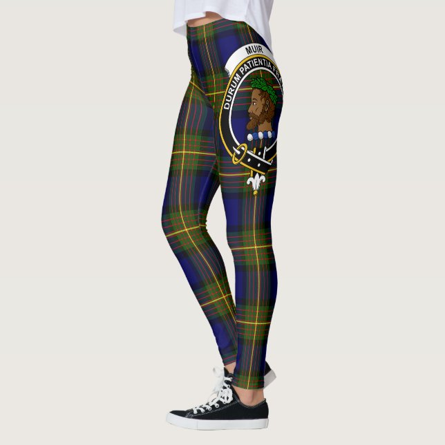 Ecosse Clan Muir Crest Tartan Femmes Leggings (Gauche)