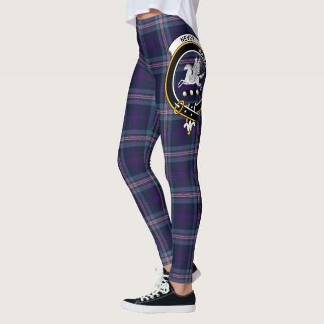 Ecosse Clan Nevoy Crest Tartan Femmes Leggings (Gauche)
