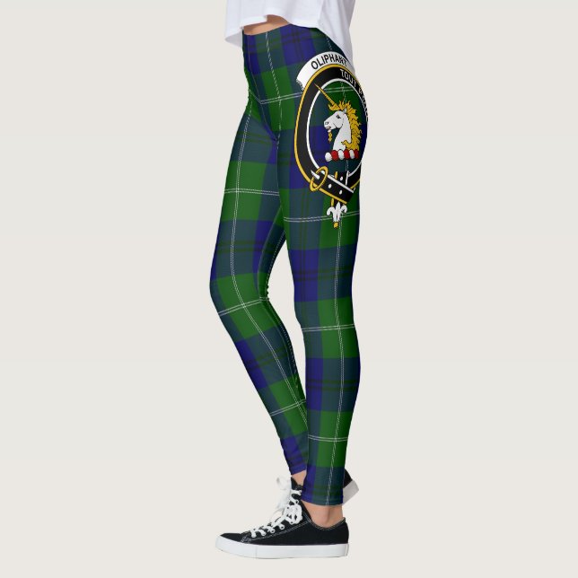 Ecosse Clan Oliphant Crest Tartan Femmes Leggings (Gauche)