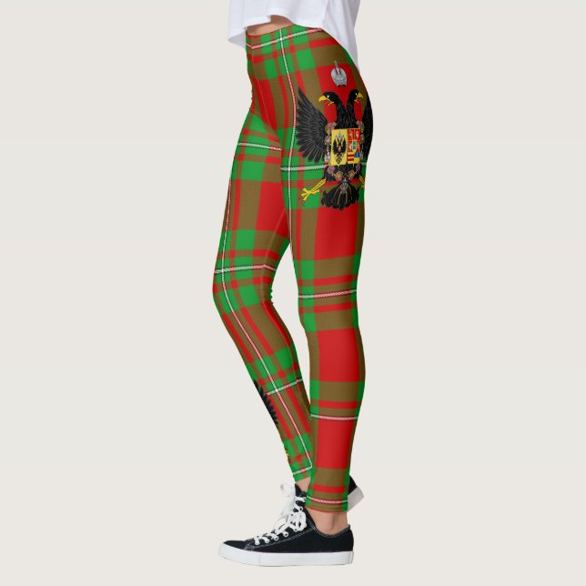 Ecosse Clan Peter Crest Tartan Femmes Leggings (Gauche)