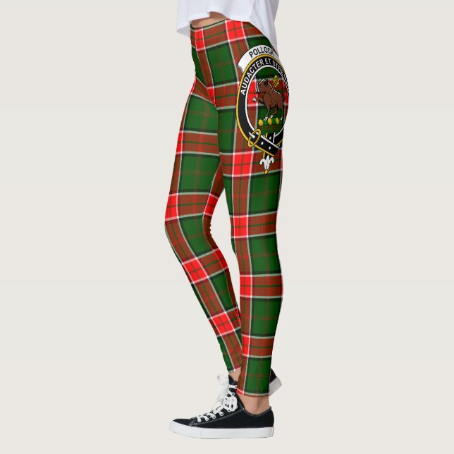 Ecosse Clan Pollock Crest Tartan Femmes Leggings (Gauche)