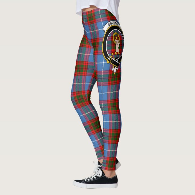 Ecosse Clan Skirving Crest Tartan Femmes Leggings (Gauche)