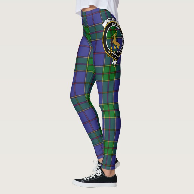 Ecosse Clan Strachan Crest Tartan Femmes Leggings (Gauche)