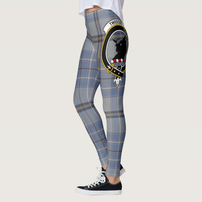 Ecosse Clan Tweedie Crest Tartan Femmes Leggings (Gauche)