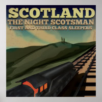 Ecosse Locomotive Travel Poster