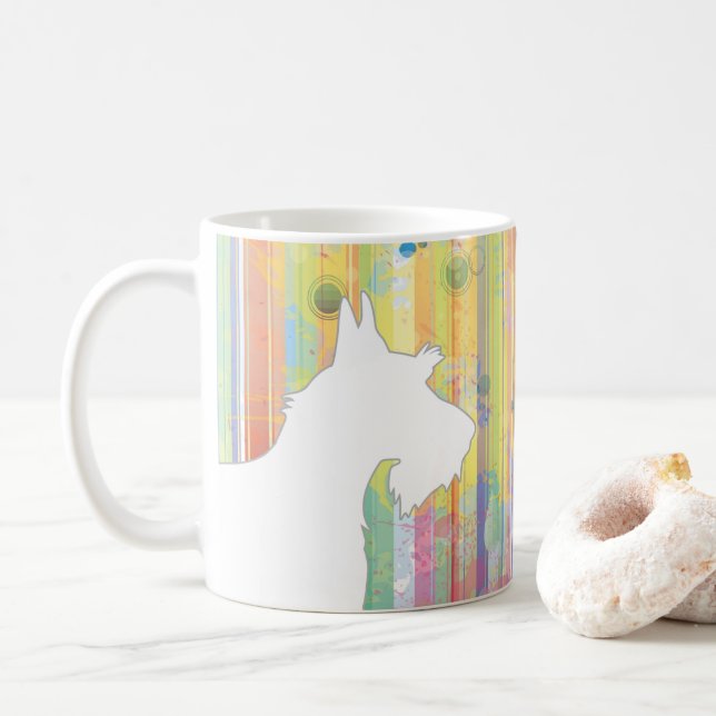 Ecosse Personnalisable Aquarelle Silhouette Mug (Avec donut)