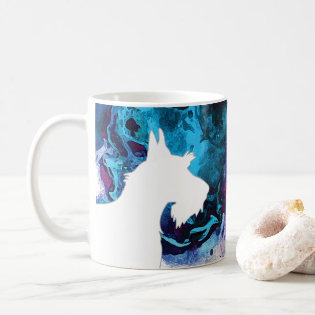 Ecosse Personnalisable Aquarelle Silhouette Mug BP (Avec donut)