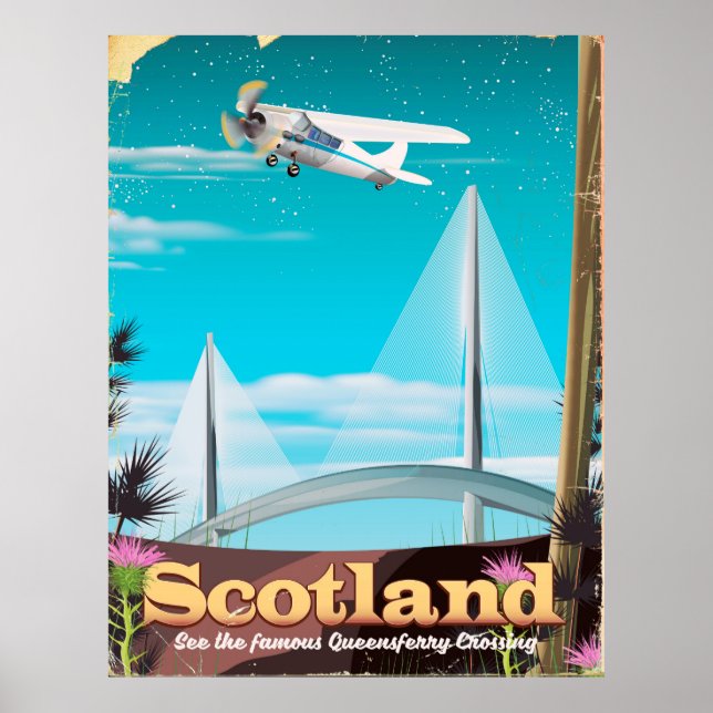 Ecosse Queensferry Crossing affiche de voyage (Devant)