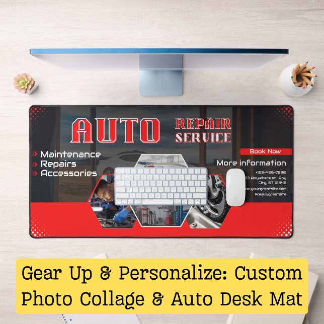 Écouter et personnaliser : Collage photo et auto p (Gear Up & Personalize: Custom Photo Collage & Auto Desk Mat)