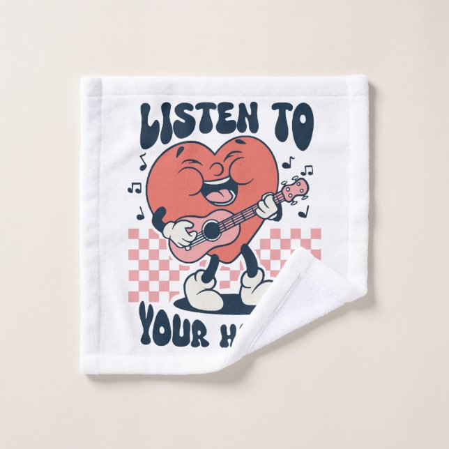 écouter ton cœur (Gant de toilette)