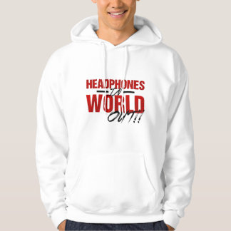 Écouteurs dans du monde le sweat - shirt à capuche