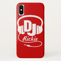 Écouteurs DJ appelés coque iphone rouge et blanc