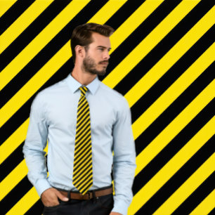 Écran à cravate rayé classique en or et en diagona