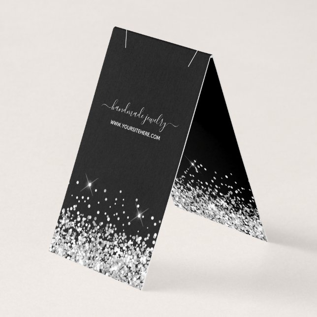 Écran de collier de Parties scintillant noir et ar (Front)