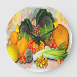 Écran de légumes ~ horloge décorative