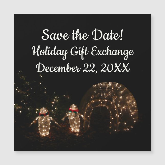 Écran de lumière des fêtes de pingouins (Devant)