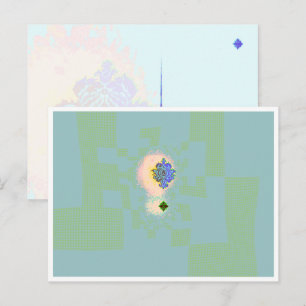 Écran déformé avec carte postale Bordure