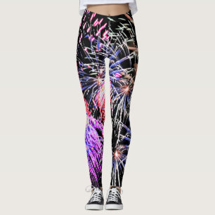 Écran Feu d'artifice, Patriotique, Leggings de vac