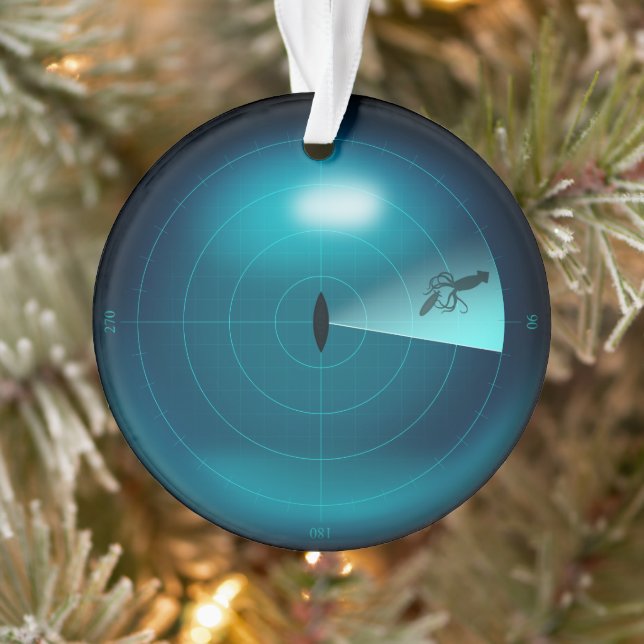 Écran sonar de navire Kraken Giant Squid Nautical (Arbre)