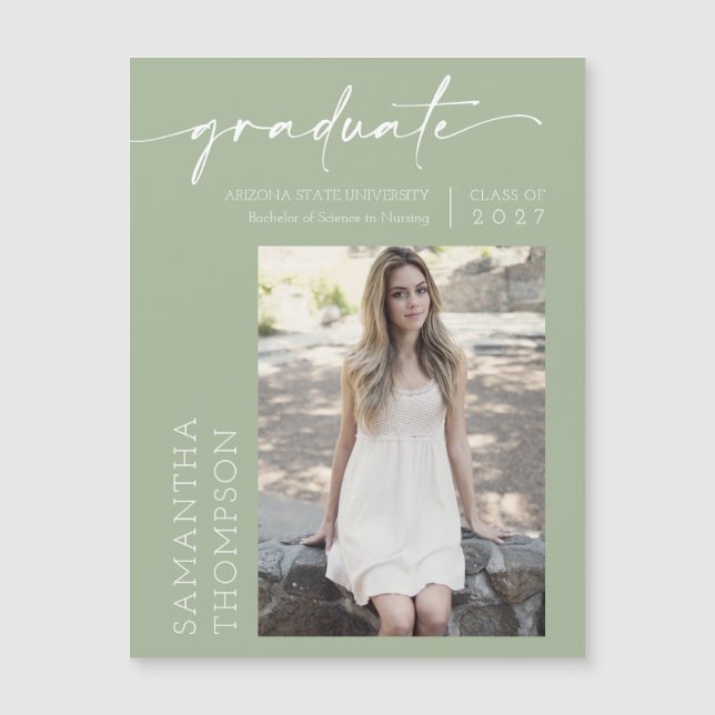 Écran vert poussiéreux - Mini script photo Magnet  (Devant)