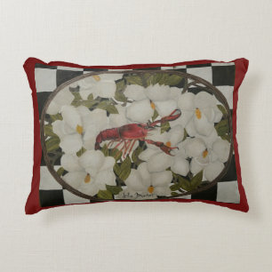 Écrevisses de la Louisiane et coussin de magnolia
