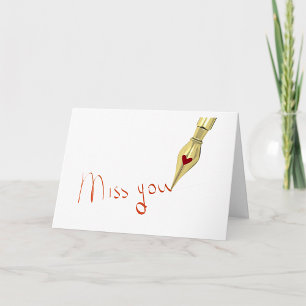 Écrire des cartes de voeux Miss You
