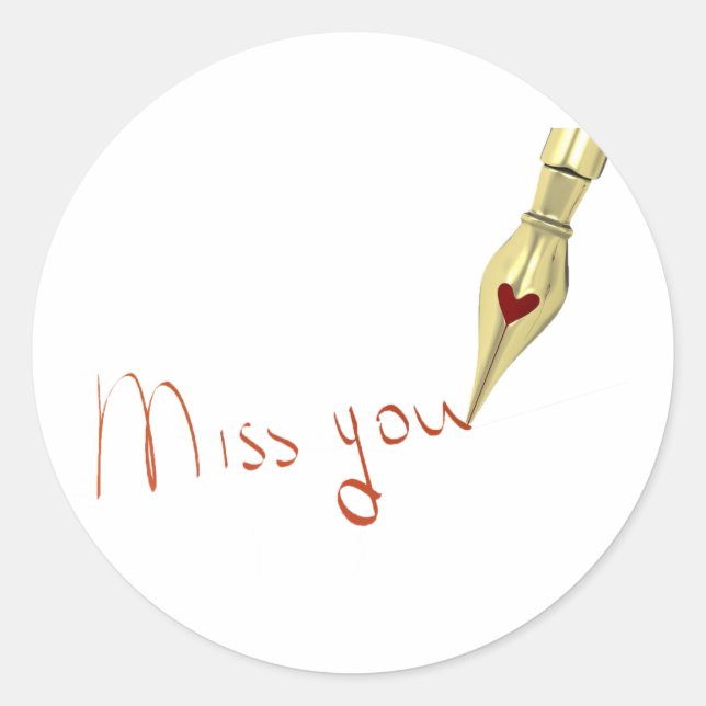 Écrire Miss You Stickers (Devant)