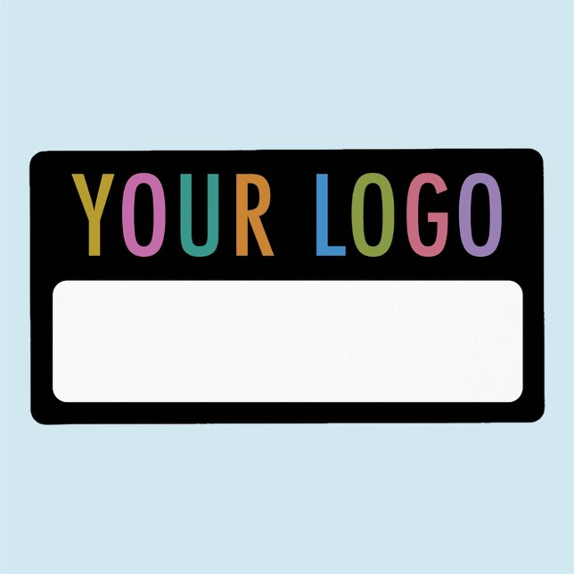 Écrire sur le nom Balises Stickers Logo personnali (MISOOK Black Name Tag Stickers with Logo)