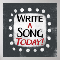 Écrire Une Chanson Aujourd'Hui Poster Wall Art