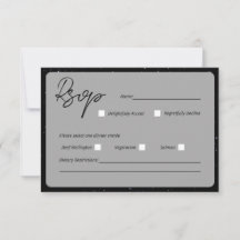 Écrit Dans La Carte De Réponse Du Mariage Stars