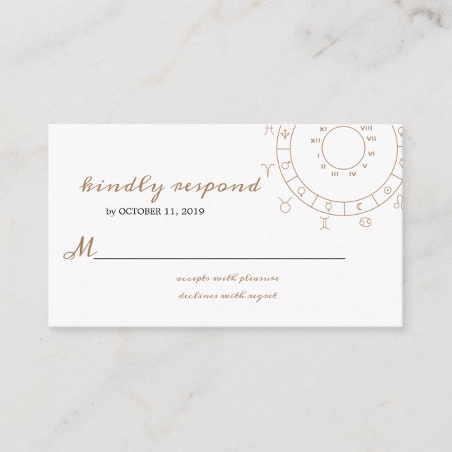 Écrit dans la carte RSVP de mariage des étoiles (Devant)