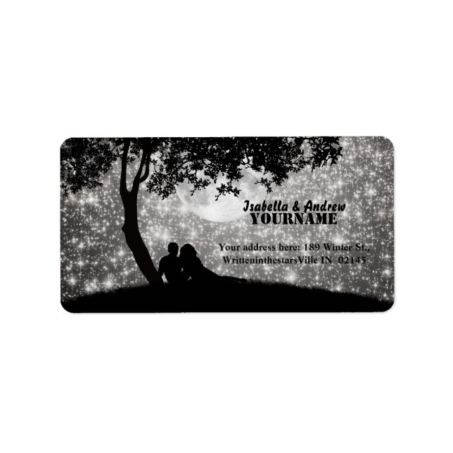 Écrit dans le Étiquette de adresse des étoiles (Devant)