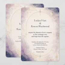 Écrit dans les Étoiles Invitation de Mariage Céles