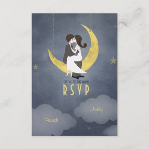 Écrit dans l'invitation RSVP de mariage des étoile