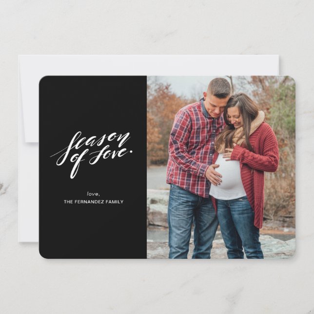 écriture à la main saison de l'amour Carte photo (Devant)