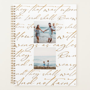 Écriture Attendre sur le Seigneur Trois Photo