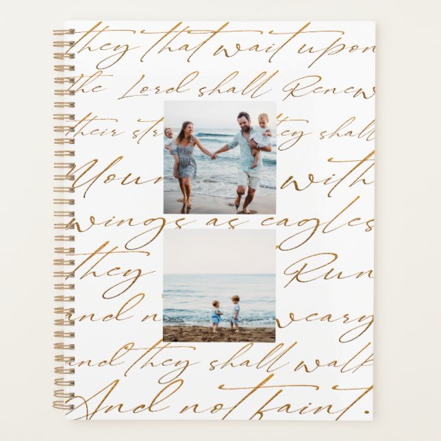 Écriture Attendre sur le Seigneur Trois Photo (Devant)