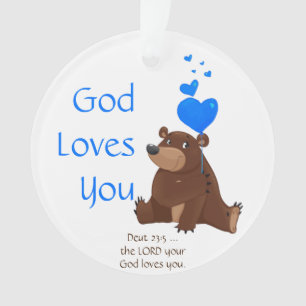 Écriture Biblique, Dieu t'aime mignon Ours Teddy
