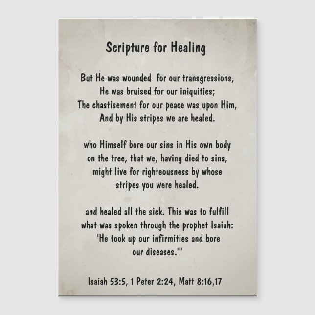 Écriture biblique Guérison Santé Maladie Bon rétab (Devant)