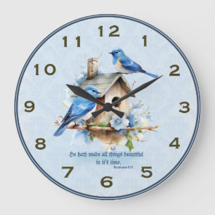 Écriture Bluebird Horloge Birdhouse Ecclesiastes