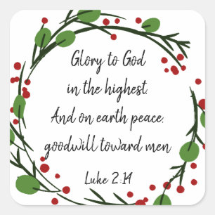 Écriture chrétienne de Noël Sticker Écriture
