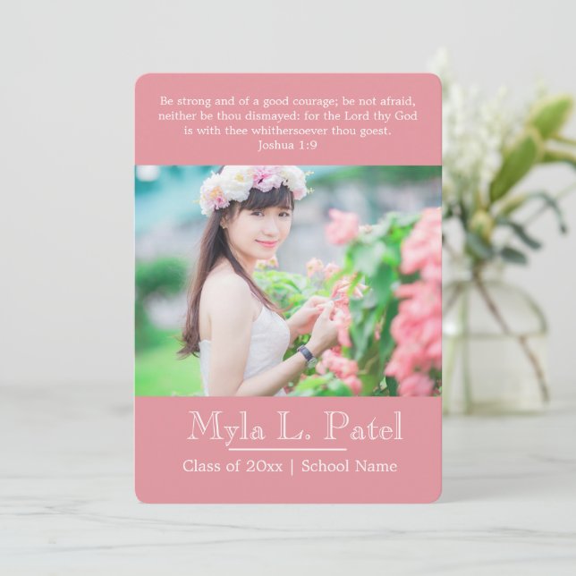 Écriture chrétienne - Faire-part de diplôme en pho (Debout devant)