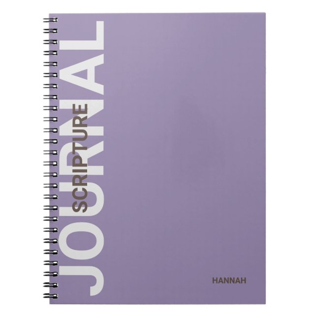 Écriture chrétienne Journal personnalisé violet (Devant)