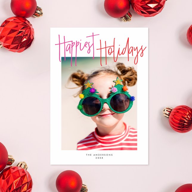 Écriture Colorée Joyeuses Fêtes | Photo de vacance (Créateur téléchargé)