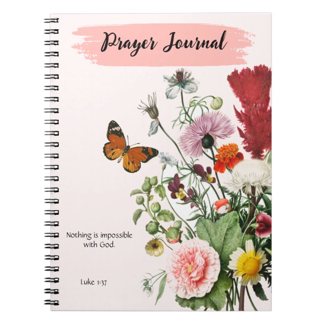 Écriture CUSTOM Verse Luke 1:37 - Journal de prièr (Devant)