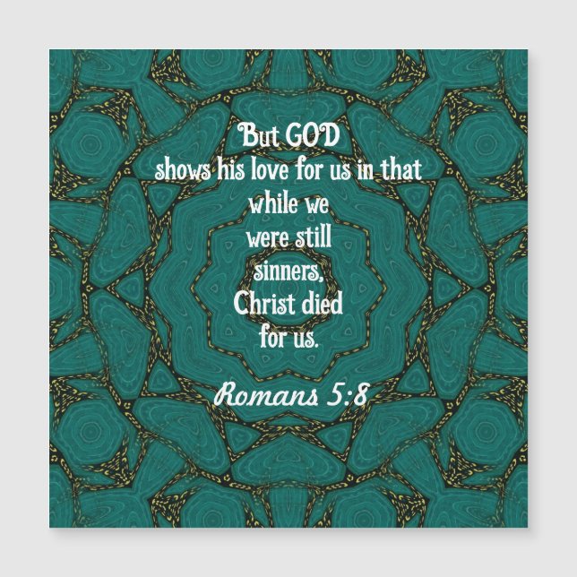 Écriture d'amour de Dieu Citation Romains 5:8 (Devant)